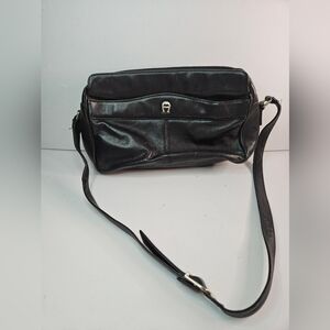 Etienne Aigner Vintage Classic black Soft Leather Shoulder Bag